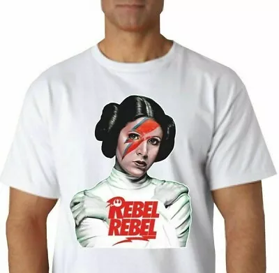 Buy Princess Rebel Rebel T-SHIRT STAR WARS BOWEY STAR MAN Leia RETRO MOVIE FILM TEE • 9.99£