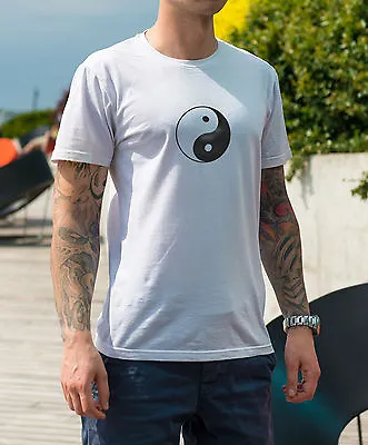 Buy Yin Yang Taoism Tai Chi Design T Shirt Tee M-XXL New White • 9.99£