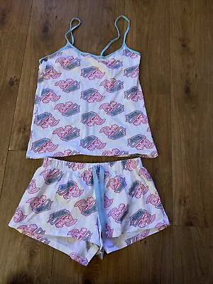 Buy Riverdale S Small Short Tshirt Pyjamas PJ's Mint Con White Pink Design • 4£