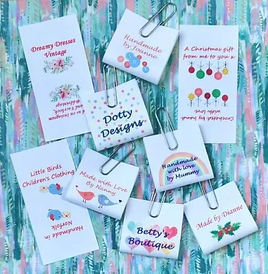 Buy Personalised Craft Labels. Loop Labels. Sew In Fabric Clothing Labels Tags. • 4.50£
