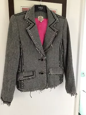 Buy Ladies Grey Tweed Jacket Size Small By Coronets And Queens  • 25£