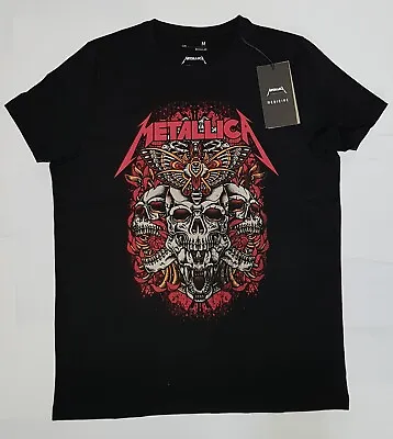 Buy Metallica 100% Official Butterfly & Skulls Red Logo • 16.99£