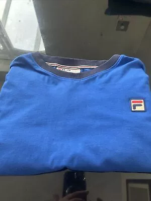 Buy Fila Blue T Shirt Round Neck Size UK XXL • 4.99£
