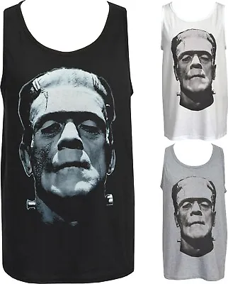 Buy Mens Frankenstein Tank Top Boris Karloff Monster Vintage Horror Goth Halloween • 20.50£