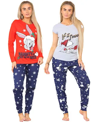 Buy Womens Ladies Disney Pyjamas PJ Top Bottoms Set Loungewear Cotton Size 4-22 • 14.99£