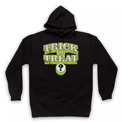 Buy Trick Or Treat Halloween Slogan Cool Retro Sweets Unisex Adults Hoodie • 27.99£