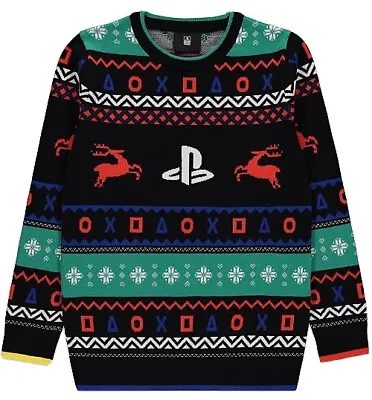 Buy George Boys/Kids Official PlayStation Knitted Gaming Christmas Jumper Festive   • 22.99£