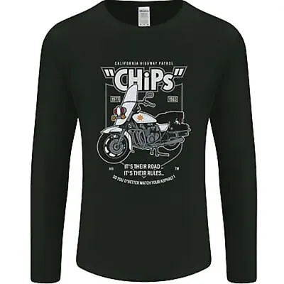 Buy Chips Police Motorcycle Drama Motorbike Mens Long Sleeve T-Shirt • 12.99£
