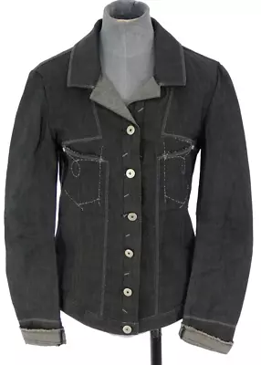 Buy Marithe Francois Girbaud Jacket Denim Charcoal Grey Unusual Y2K  90s Size S • 49.99£