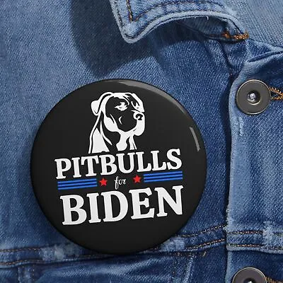 Buy Joe Biden Pin, Pitbull Dog Mom Pinback Button, Dogs Dad Political Lapel Badge • 12.04£