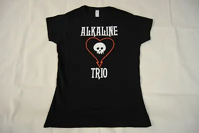 Buy Alkaline Trio Classic Red Skull Ladies Skinny T Shirt New Official Crimson • 7.99£