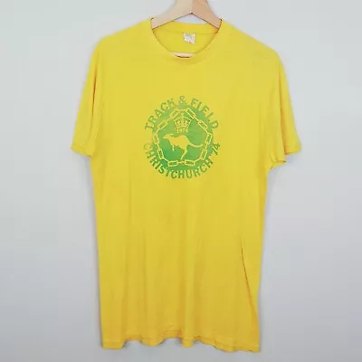 Buy Vintage 1974 TRACK & FIELD CHRISTCHURCH Nile One Size Memorabilia T-Shirt RARE • 123.32£