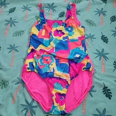 Buy THE ONLY CLOTHES CO Swim Suit One Piece Swimming Pink Geometric Size 10 UK • 12.90£