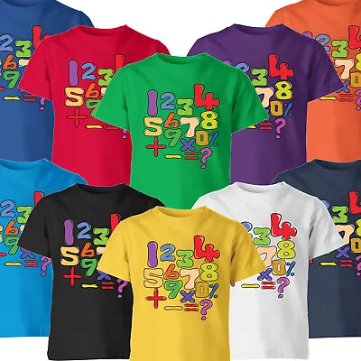 Buy Number Day Signs Fun Mathematical Learning School Kids T-shirt #ND • 7.59£