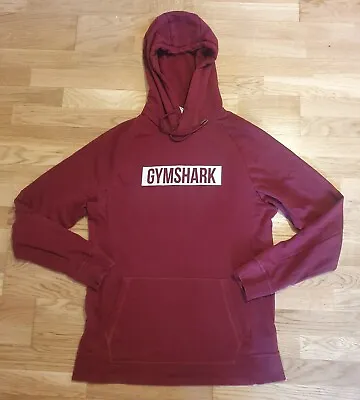Buy GYMSHARK RED BURGUNDY HOODIE Hooded Jumper Light Sweater Mens Womens Size Medium • 17.45£