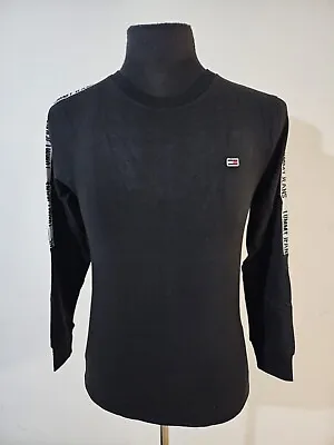 Buy Mens Tommy Hilfiger Black Small Full Sleeve T-Shirt Thick Winter Wear Brand New • 25.99£