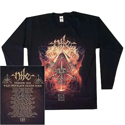 Buy Nile Vile Desolate Sands Euro Tour Long Sleeve Shirt S-XL Official Death Metal • 31.60£