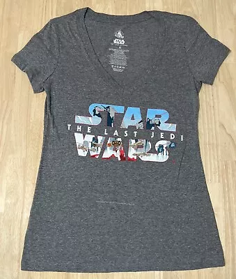 Buy (Womens S) DISNEY Store STAR WARS The Last Jedi Shirt EPISODE XIII V-Neck Tee • 19.27£