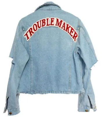 Buy High Heels Suicide Trouble Maker Denim Jacket Size S Blue • 88.79£