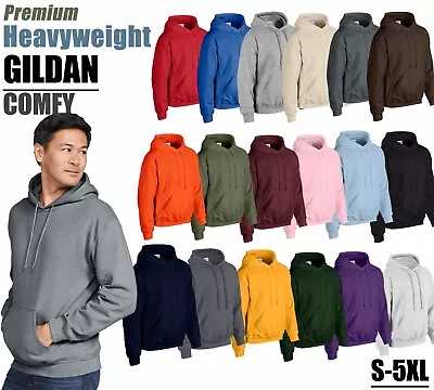 Buy Gildan Heavyweight Hoodie Heavy Blend Hooded Jumper Plain Sweatshirt Unisex Hood • 13.89£