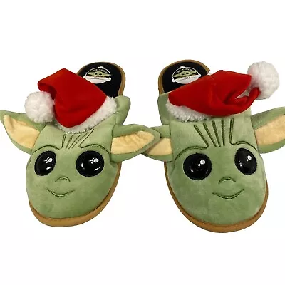 Buy Disney Star Wars Mandalorian Baby Yoda Christmas Slippers Slides M 9-10 W 11-12 • 8.64£