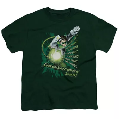 Buy Green Lantern Flying Oath Kids Youth T Shirt Licensed DC Comics Tee Hunter Green • 13.77£
