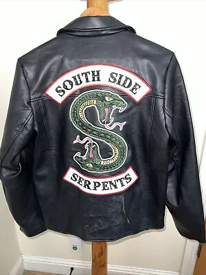 Buy Riverdale Jacket Faux Leather Southside Serpents Black  Moto Biker Large-Med • 8.04£
