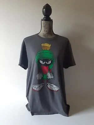 Buy Looney Tunes Marvin The Martian Women's Gray Short Sleeve T-shirt Size L • 15.19£