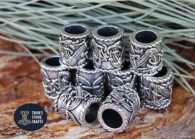 Buy Viking Norse Rune Runes XL Stainless Steel Beads For Hair Beards Jewellery • 10.95£