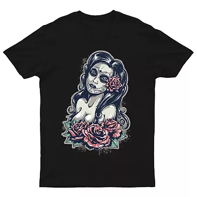 Buy Day Of The Dead Mexican T-Shirt Sugar Skull Dia De Los Muertos Tradition #V#DD68 • 9.99£