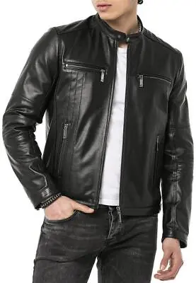 Buy Redbridge Men's Leather Jacket Real Between-Seasons Biker Motorbike • 165.86£