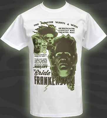Buy Mens T-shirt Bride Of Frankensteins Monster Classic Gothic Horror Karloff S-5xl • 18.50£