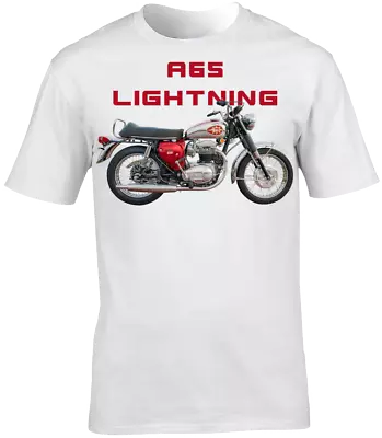 Buy T-Shirt A65 Lightning Motorbike Motorcycle Biker Short Sleeve Crew Neck • 16.99£