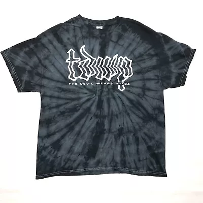Buy The Devil Wears Prada Black Tie-Dye Metalcore Rock Band T-Shirt Adult XL • 16.06£