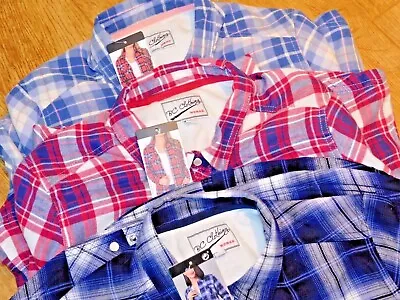 Buy BC Clothing Ladies Sherpa Lined Plaid Flannel Shirt Jacket 2 Size 3 Colours BNWT • 15.99£