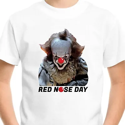 Buy Red Nose Day Pennywise T-shirt Horror Men Kids Boys Adult Tee Top Tshirt • 7.99£