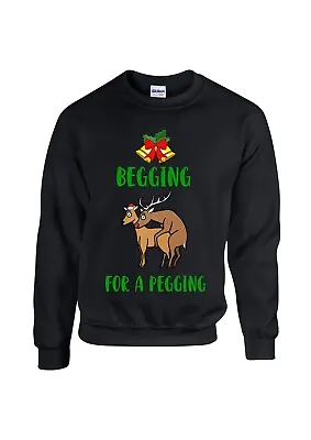 Buy Christmas Party Jumper 2023, Fun / Novelty/ Rude /Begging For A Pegging Jumper • 25£