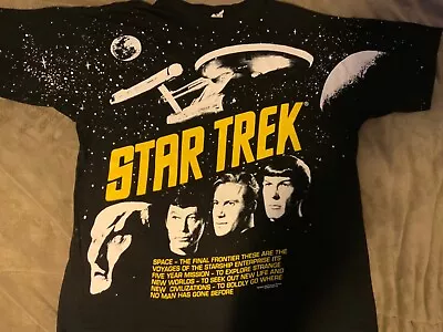 Buy Star Trek 1993 Vintage T-shirt All Over Print XL • 69£