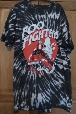 Buy Foo Fighters T Shirt Rare Tie Dye Rock Band Merch Sz Medium Oversized Dave Grohl • 15.30£
