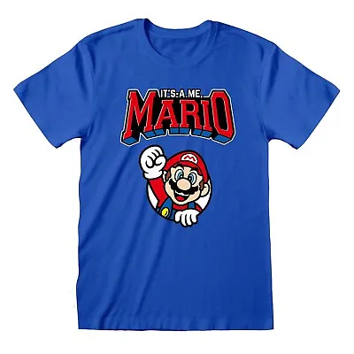 Buy Nintendo Super Mario - Mario Varsity T-Shirt (Blue) • 15.49£