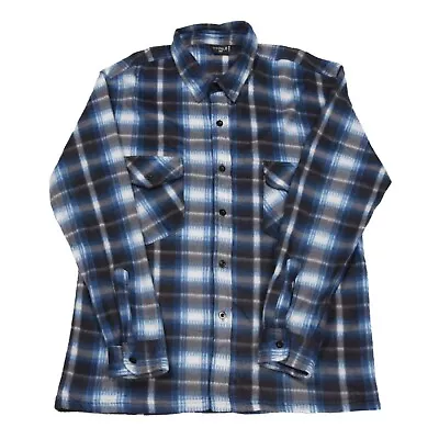 Buy Vintage Fleece Overshirt | Medium | Check Jacket Flannel Plaid Over Shirt • 13.99£