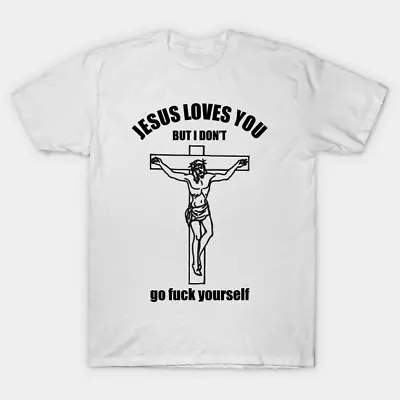 Buy JESUS LOVES YOU T Shirt For Joke Birthday Funny  Novelty Humour Graphic  • 5.99£