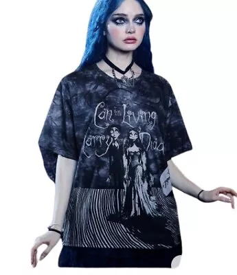 Buy Romwe Womens Tim Burton Corpse Bride Can The Living Marry The Dead Tee Plus 3X • 12.10£