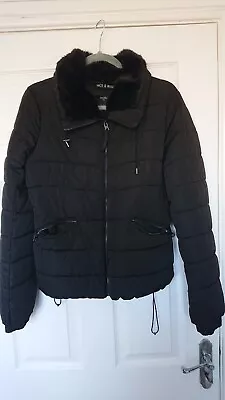 Buy Ladies Bershka Padded Jacket Size M Faux Fur Collar  • 14.99£