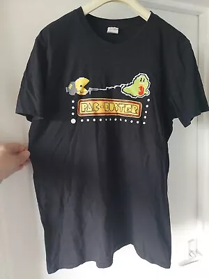 Buy Pac Man Ghostbusters Tshirt, Black, Medium • 6.99£