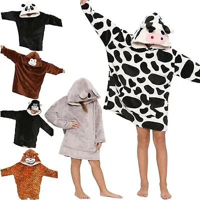 Buy Men Ladies Oversized Hoodie Animal Snuggle Blanket Super Soft Warm Fleece • 14.99£