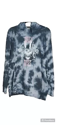 Buy Guns N' Roses Hoodie Black And White Tye Dye Size 2 • 21.22£