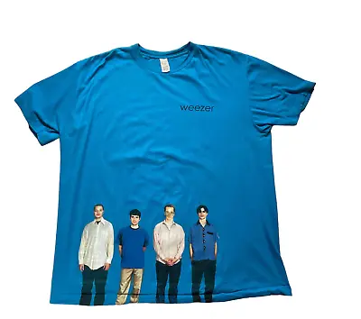 Buy Weezer Band Adult XL Vintage 2012 Blue Band Tour T-Shirt Pacific • 37.13£