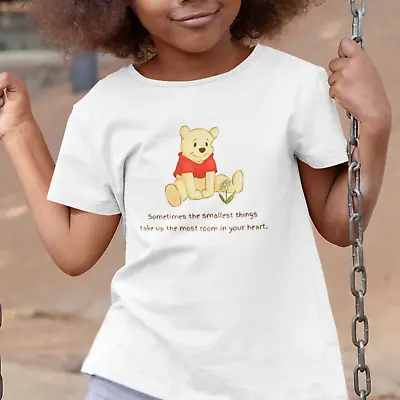 Buy Winnie The Pooh Heart Quote T-Shirt - Smallest Things Take Up The Most Room Gift • 8.99£