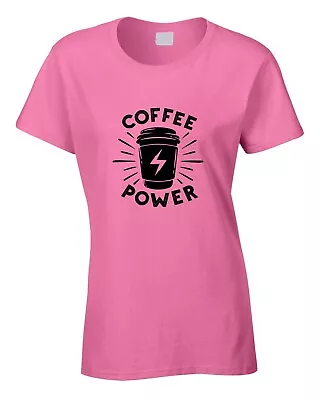 Buy Coffee Power Funny Women's T-Shirt Stressed Blessed Obsessed Gift Barista Cafe • 10.99£